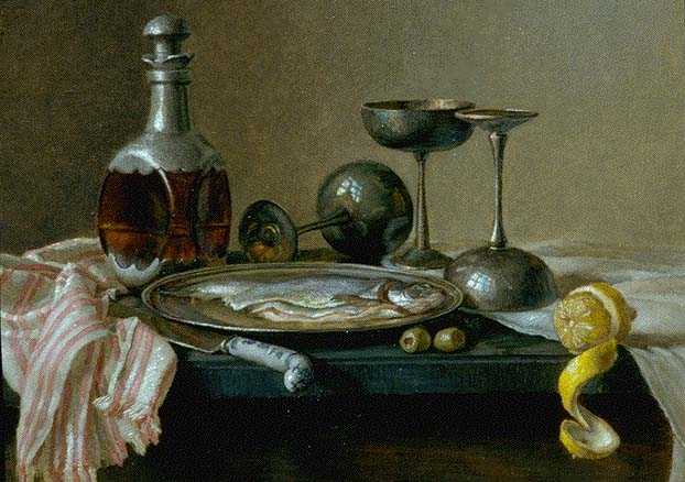 Trout, Goblets & Decanter